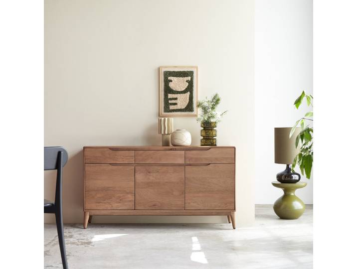 Sideboard aus massivem Mangoholz, 150 cm Gabrielle - Braun - Mango