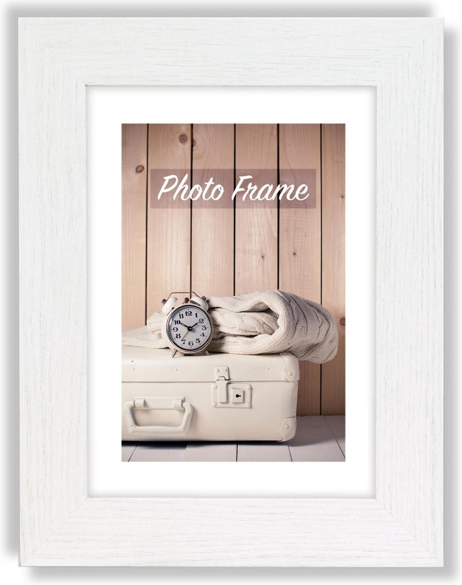 Zep Houten Fotolijst Nelson V21463 Wit 10x15cm