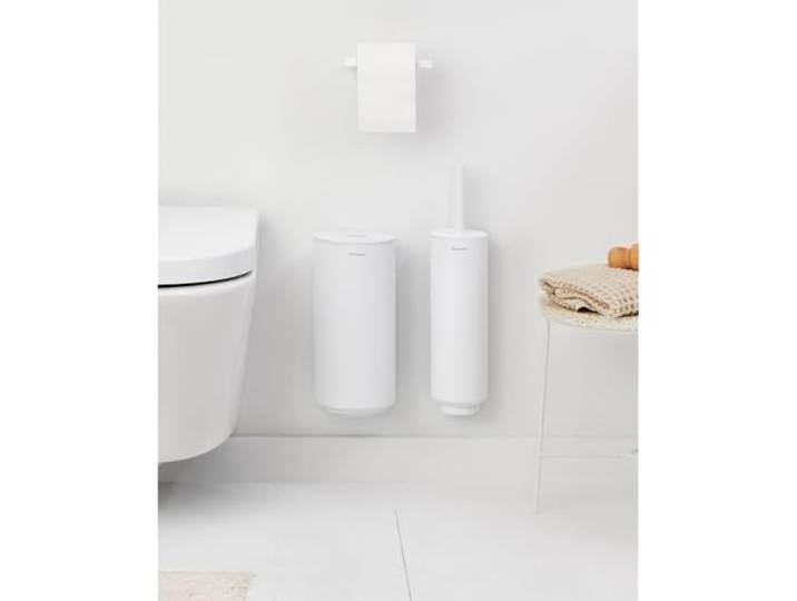 Brabantia - Mindset -Lot de 3 Accessoires de Toilette - Brosse de Toilettes et Support\, Porte-Rouleau de Papier hygiénique et Distributeur de Papier hygiénique