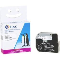 G&G Schriftband Bandfarbe: Weiß Schriftfarbe: Schwarz 9 mm 8 m 5MK221
