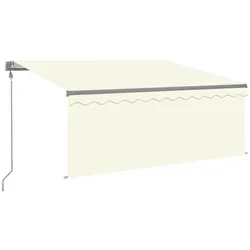 vidaXL Markise Automatisch mit Rollo LED Windsensor 3,5x2,5m Creme