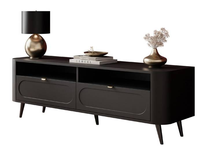 Lookway TV-Schrank SHADOW 2S II mit Schubladen und wählbaren Metallbeinen Breite: 138 cm, Höhe: 46 cm, Tiefe: 40 cm