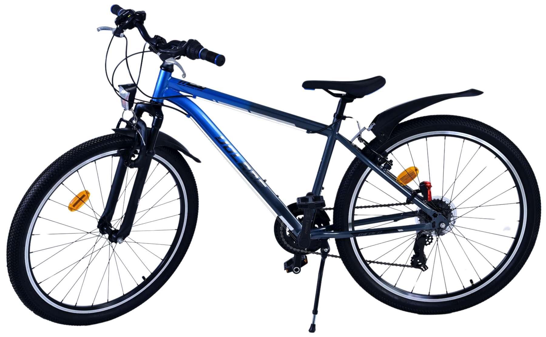 Volare XC Race Kinderfahrrad - 26 Zoll - Blau-Grau - 21 Gänge - Mit em Kabelschlösschen