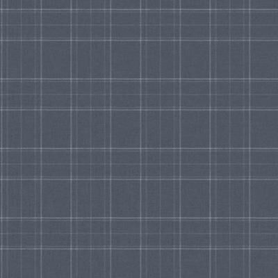 Chesapeake Fox Hollow Dark Blue Dashed Plaid Wallpaper