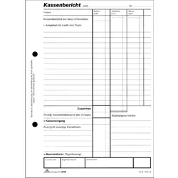 RNK Kassenberichtsblock mit gesondertem Mehrwertsteuerausweis A5 50 Blatt