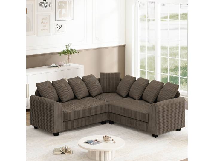 Canapé modulaire d'angle PINGGO avec coussin de direction, canapé polyvalent pour salon, différents scénarios, mobilier confortable