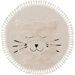 Lytte Kinderteppich Momo Cream ø 120 cm - Teppich für Kinderzimmer