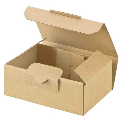 VEPATIM 100x Versandkarton 120x80x45mm schnelle Aufrichtung mit Steckverschluss Maxibrief und Warensendung braun