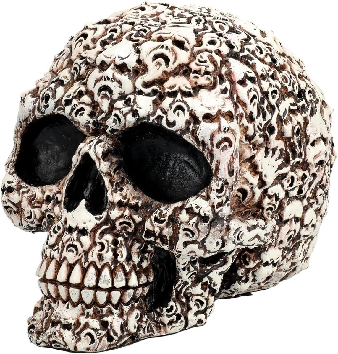 Doodshoofd Beeldje Zielenverzamelaar Sculptuur voor Gothic Interieur Hoogte: 13 cm - Meerkleurig