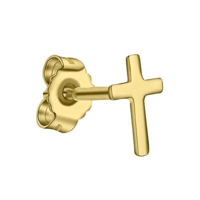 Single-Ohrstecker FIRETTI "Schmuck Geschenk Gold 333 Ohrschmuck einzeln Kreuz", gold (gelbgoldfarben), Ohrringe, Damen, Gelbgold 333