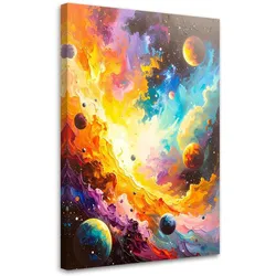 LEINWANDBILD Universum Kosmos Planeten 70x100cm
