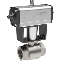 Riegler Edelstahl-KH, pneum. Stellantrieb nach NAMUR, doppeltw., Rp 3/4, Thermostat
