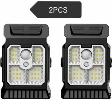 Uplifted Goods Intelligent Sensing Solar Clip Wall Lamp 2pcs