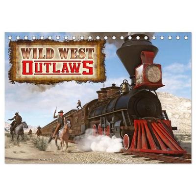 Wild West Outlaws (Tischkalender 2027 DIN A5 quer), CALVENDO Monatskalender