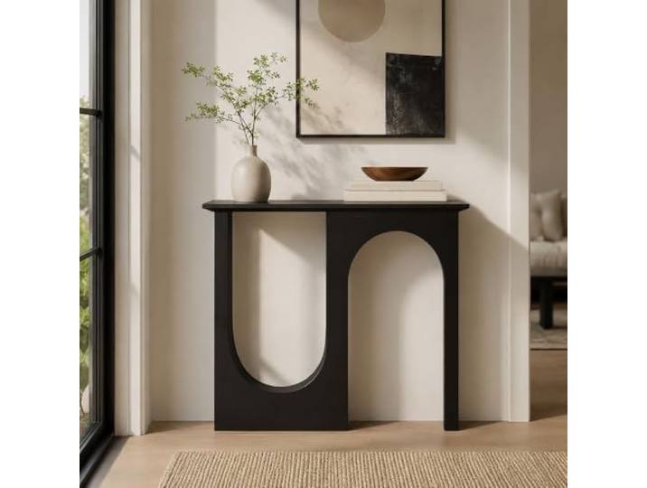 Schmale Konsolentisch mit Bogen, minimalistischer Flurtisch Eingangsbereich Minimalistisches Bogendesign, platzsparendes schmales Profil, strapazierfähige Oberfläche