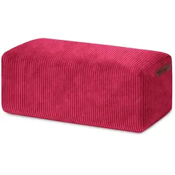 Green Bean® Indoor Sitzhocker Pouf 70x33x28cm EPS-Perlen Füllung & Cordstoff Kuschelig Weich Waschbar - Rot