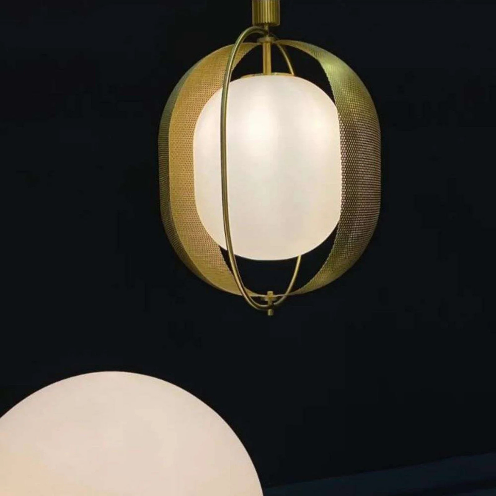 101 Copenhagen Pearl Hanglamp - Messing en Glas - Rond