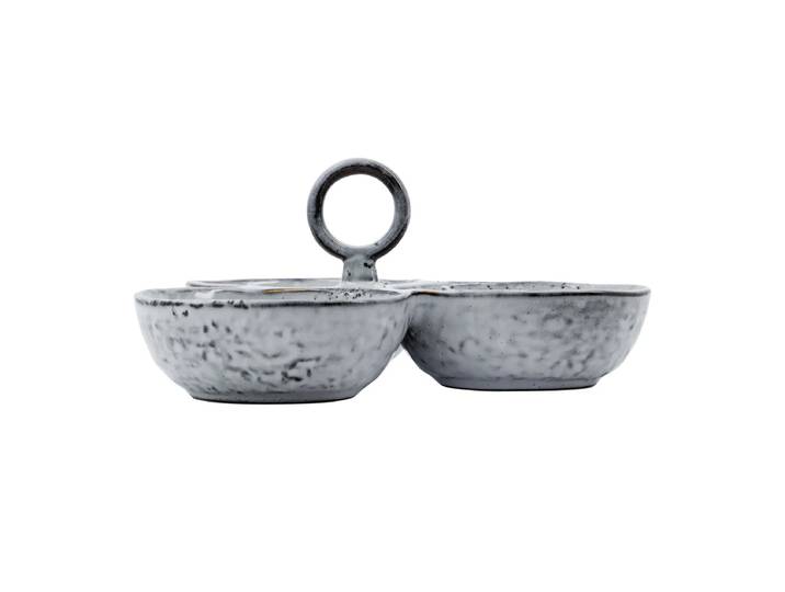 House Doctor - Rustic Servierschalen, grau / blau
