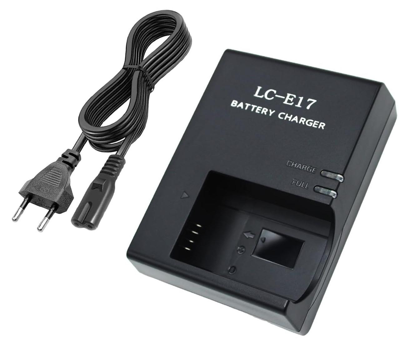 Lustrens LP-E17 Acculader met LED-indicatoren en voedingskabel