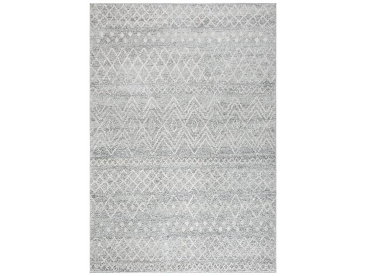 Tapis bohémien en polypropylène argent/blanc, 122 x 183 cm