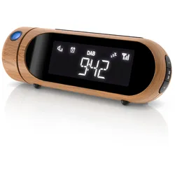 Bearware Radiowecker DAB Plus Radio, Projektionswecker, FM & DAB+ mit je 20 Speicherplätzen Küchenradio digital, Wecker, 4 Helligkeitsstufen