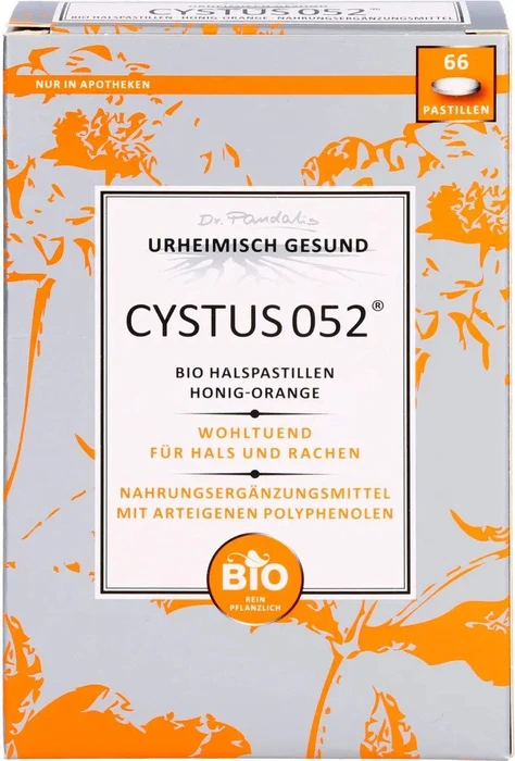 Cystus 052 Bio Halspastillen Honig Orange 66 St Pastillen