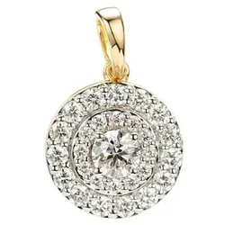 CANADIAN DIAMONDS Anhänger 28 Brillanten zus. ca. 0,50ct Gold 585