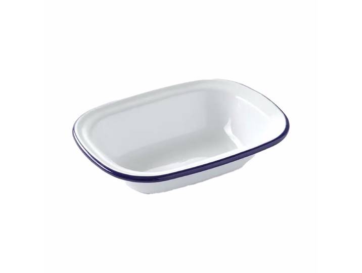Hendi Schüssel, rechteckig, 17.5x13.0cm Schüssel – Gastro Inventar/Gastro Einrichtungen – weiss / blau
