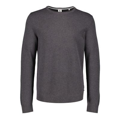 Strickpullover JACK’S "Strickpullover Comfort Fit", Herren, Gr. XL, grau (dk grau mel), Obermaterial: 100% Baumwolle, Rundhals, Pullover Strickpullover