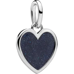 Pandora 735088C01 Charm-Anhänger Silber Gravierbares Herz Blau