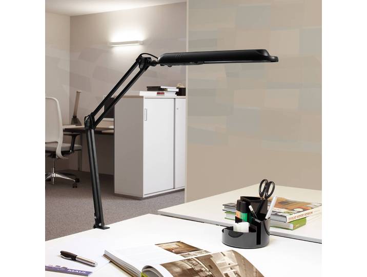 Maul Klemmleuchte MAULatlantic, schwarz, für Arbeitszimmer / Büro, Metall, Modern, Klemmlampe