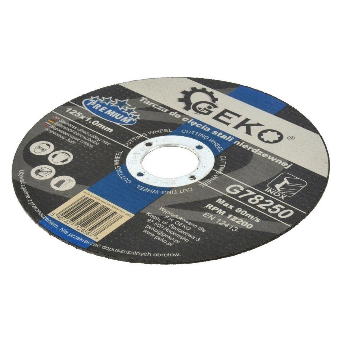 GEKO Trennscheibe zum Trennen von Edelstahl 125x1,0mm (G78250)