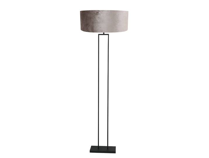 Lampadaire Stang modèle E Ø 50cm Noir/Argenté Velours E27