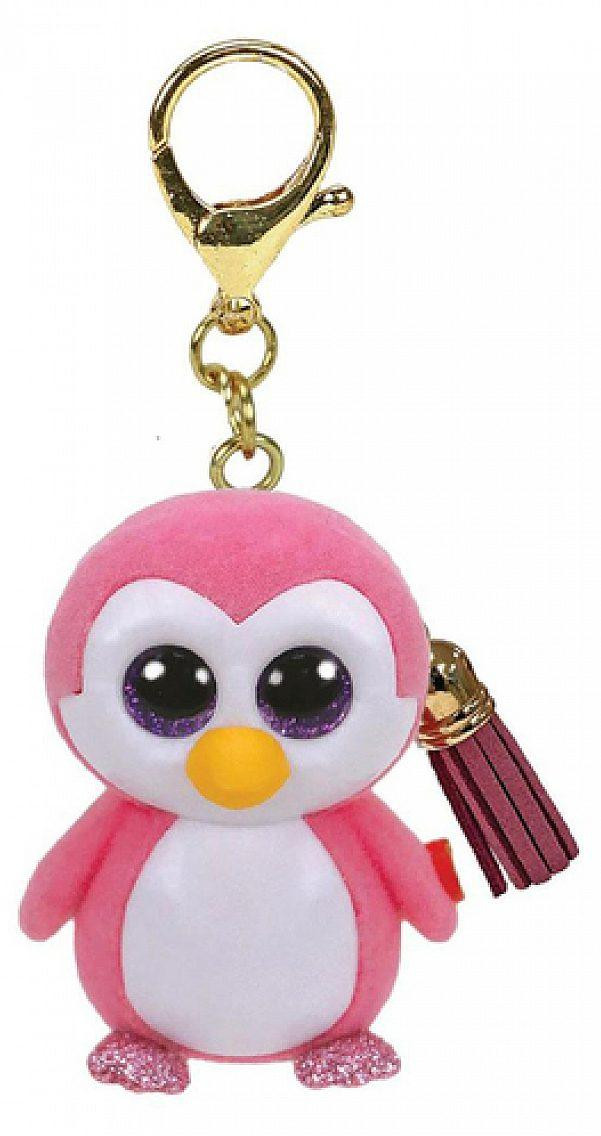 Mini Boos sleutelhanger - roze pinguïn
