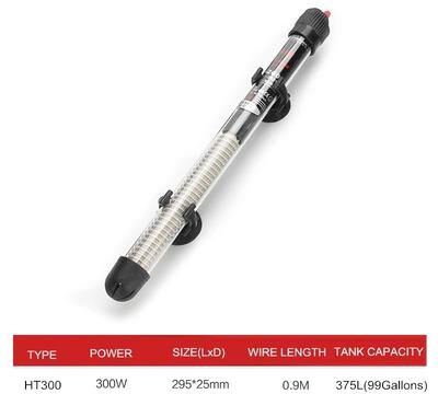Uplifted Goods Adjustable Temperature Aquarium Heater Rod For Fish Tanks 300w eu 220 240v