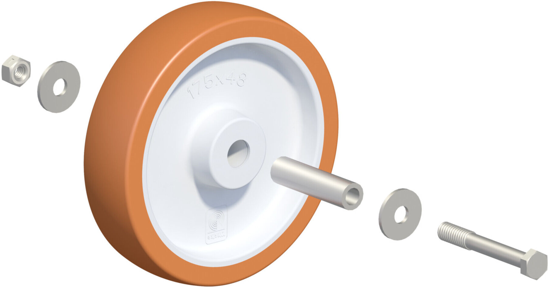 Layher Ersatzteil Rad PU für 1259202/1358200 (6491510)