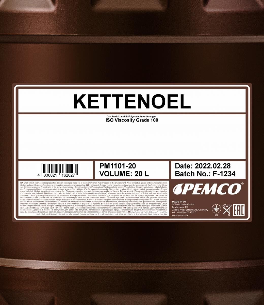 PEMCO PM1101-20 Chain Oil