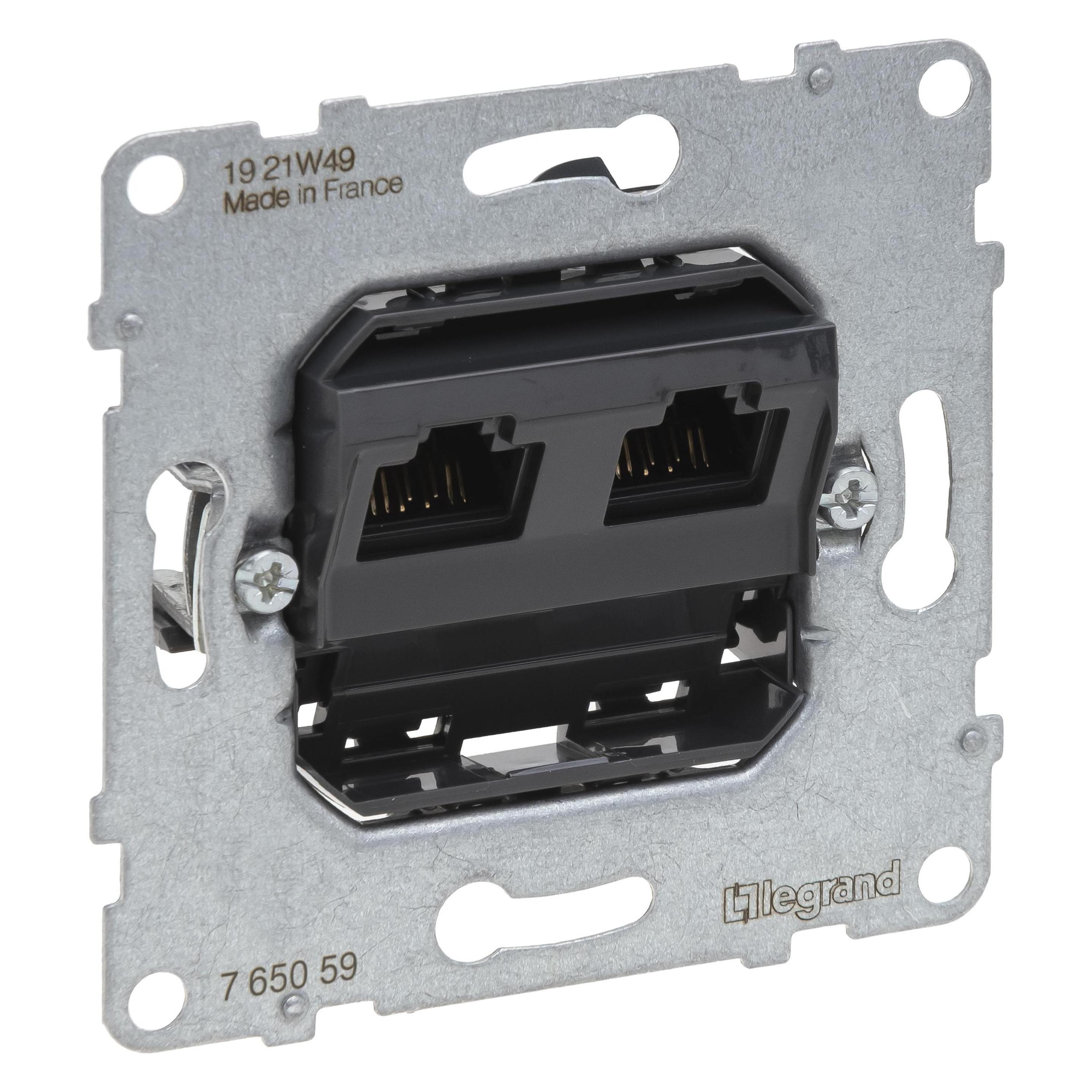 Legrand SEANO Datendose 2xRJ45, Einsatz, Kat. 5e, UTP, ungeschirmt, 765059 (765059)