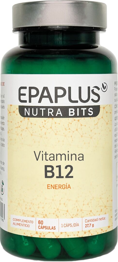 Epaplus Complemento alimenticio Vitamina B12 60 cápsulas Nutrabits.  (60 unidades)