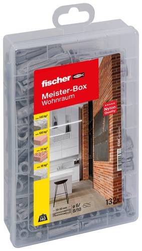 Fischer 41648 Meister-Box SX Dübel-Sortimentsbox 132 Teile