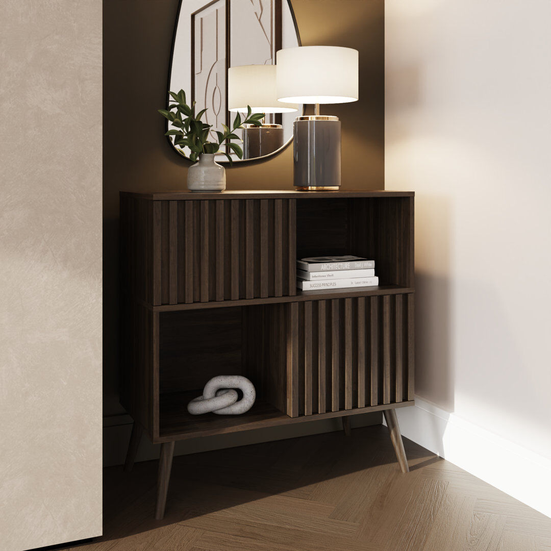George Oliver Tonsina 80cm Sideboard Walnut 84cm H X 80cm W X 39cm D