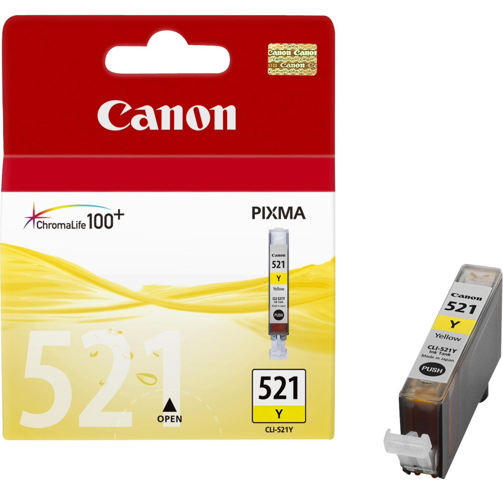 Canon CLI-521 Y Inktcartridge voor Inkjetprinters, Geel