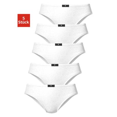 Slip H.I.S, Damen, Gr. 42, Jersey, weiß, Jersey, Obermaterial: 95% Baumwolle, 5% Elasthan, unifarben, körpernah, Unterhosen Slip, aus elastischer Baumwoll-Qualität