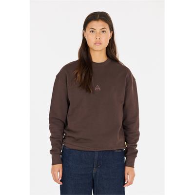 Sweatshirt SOS "Bovec", Damen, Gr. S, braun, 100% Baumwolle, unifarben, lang, Rundhals, Sweatshirts Sweatshirt, aus Bio-Baumwolle