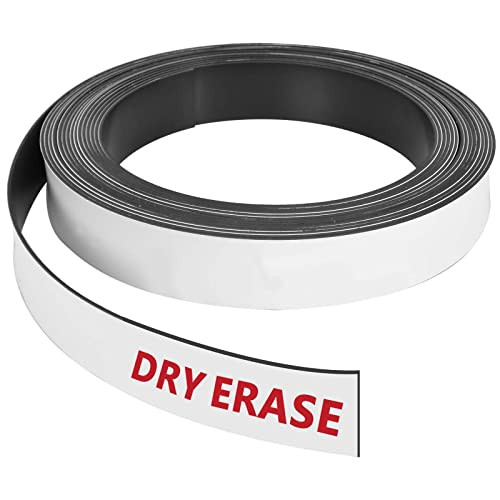 Colexy Beschrijfbare magnetische etiketten, wit, 5m x 2cm