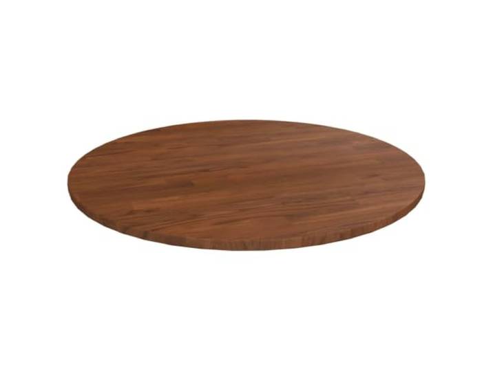 KGFHERENB Tischplatte Rund Dunkelbraun Ø80x1,5 cm Massivholz Eiche Vielseitige Ersatz-Holzplatte für Wohnzimmer, Restaurant oder Café. Dunkel lasierte Oberfläche, sofort einsetzbar.