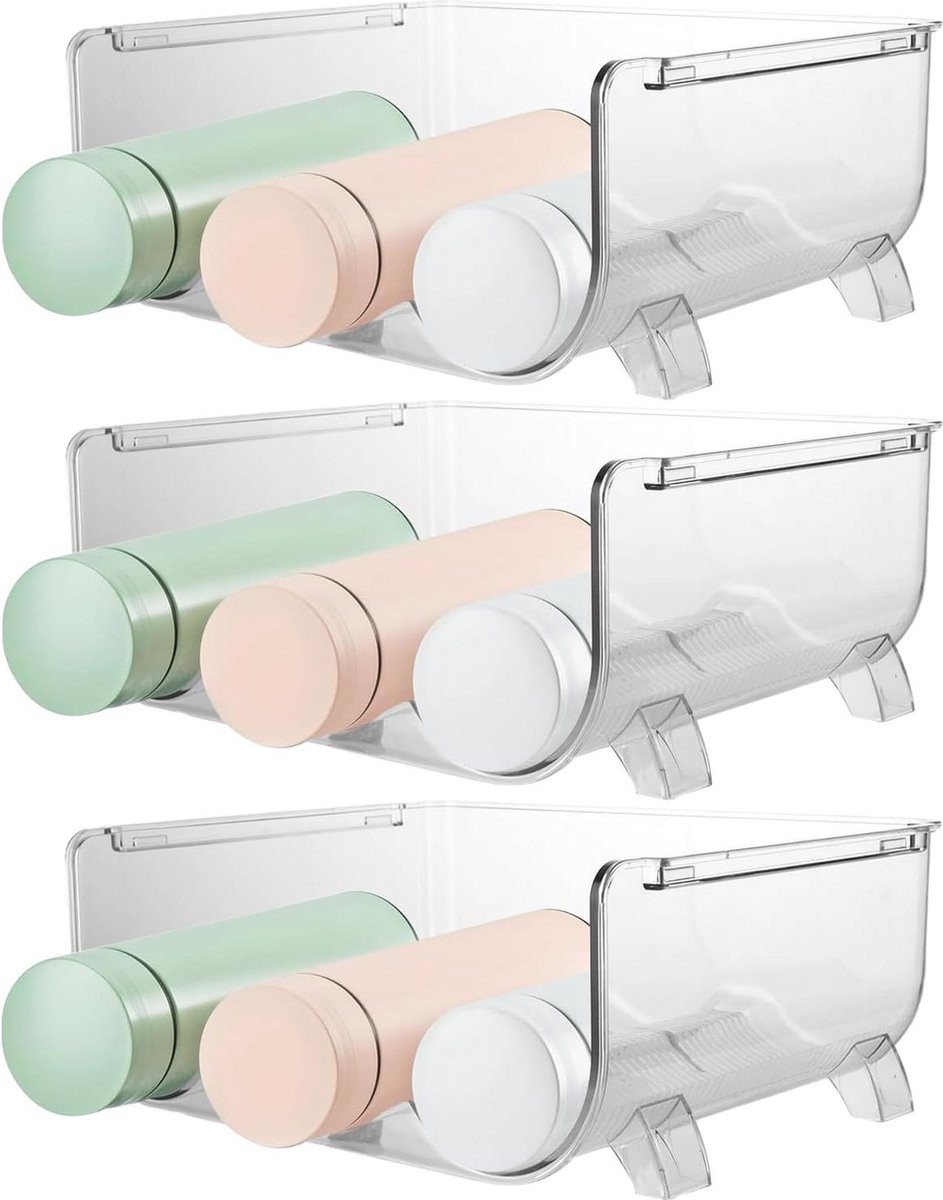 Stapelbaar flessenrek voor in de koelkast, woonkamer of bar - Smalle flessenhouder en drink organizer