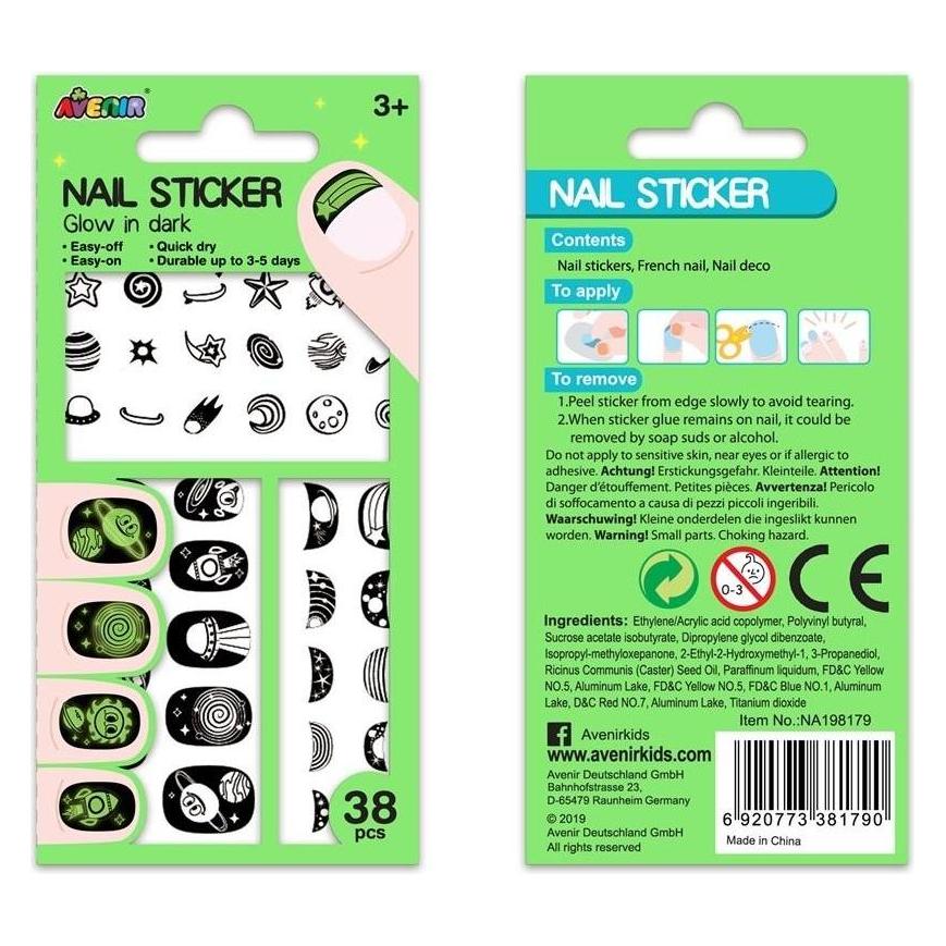 Avenir Leuchtende Nagelaufkleber - 38 Stk. (38 Sticker) (49458202)