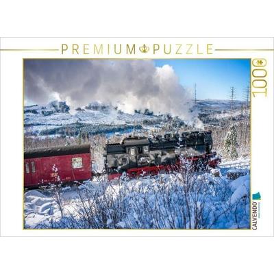 CALVENDO Puzzle Die Brockenbahn bei Schierke im Oberharz | 1000 Teile Lege-Größe 64 × 48 cm Foto-Puzzle für glückliche Stunden