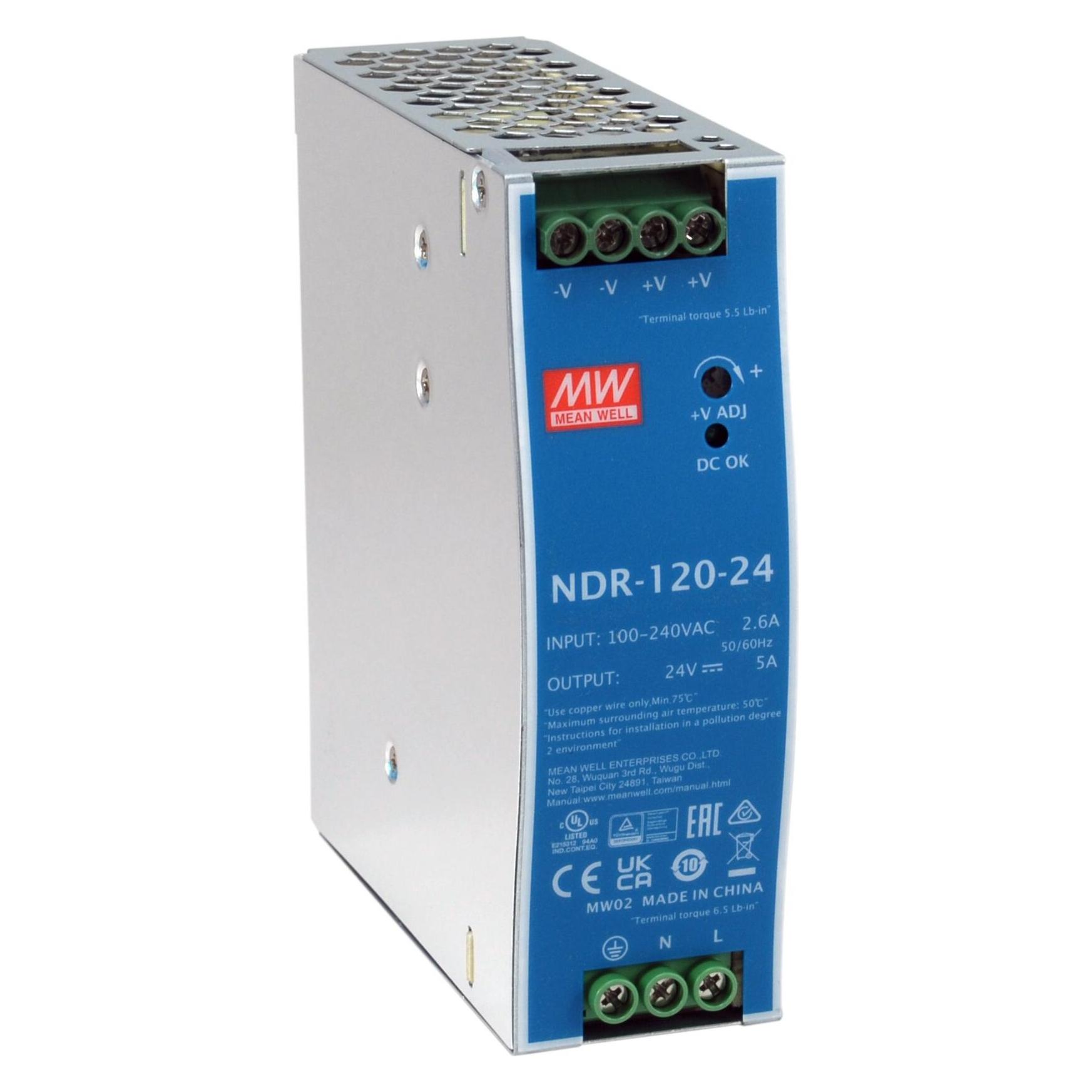 LevelOne ind. Netzteil POW-2442 24VDC 120W DIN-Schiene si (120 W) (POW-2442)